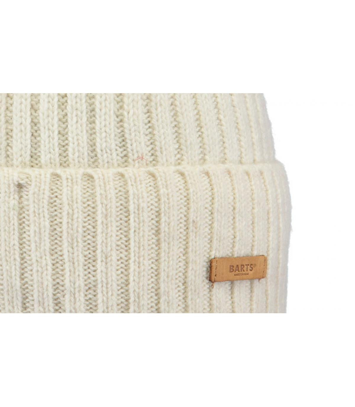 gorro lana blanco pompón pelo gorro lana blanco pompón pelo